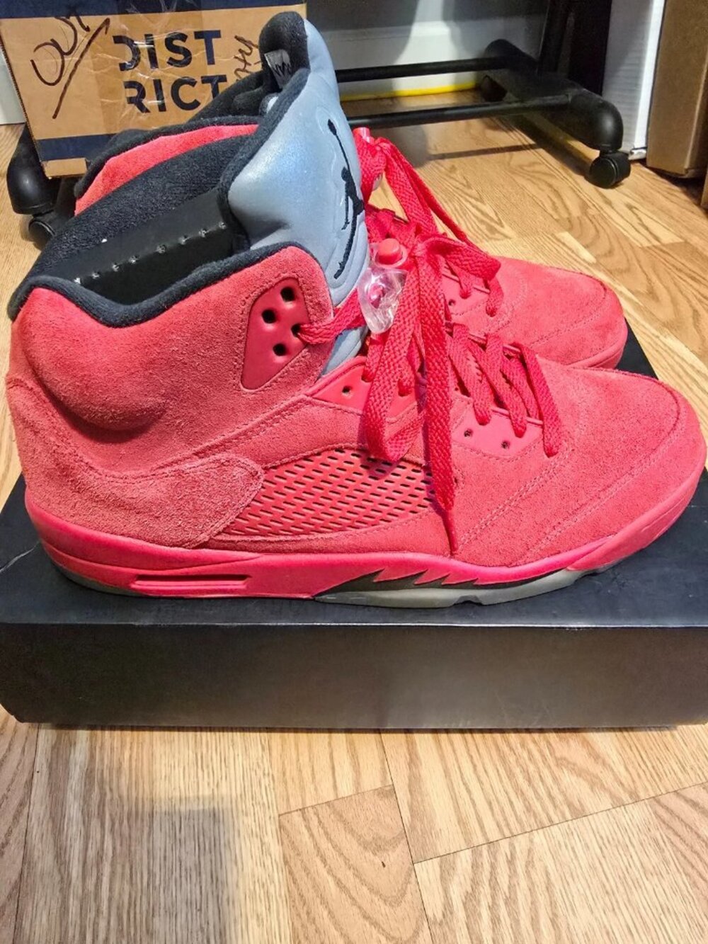 Nike Air Jordan 5 Retro Red Suede Cherry Crimson Black 136027-602